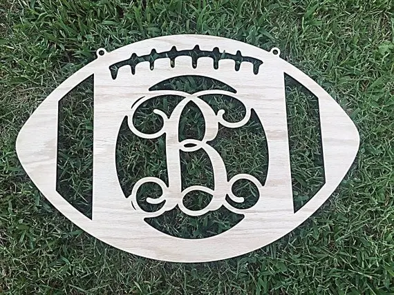 Деревянный исходный футбол дверной знак домашний декор имени Декор семейный с