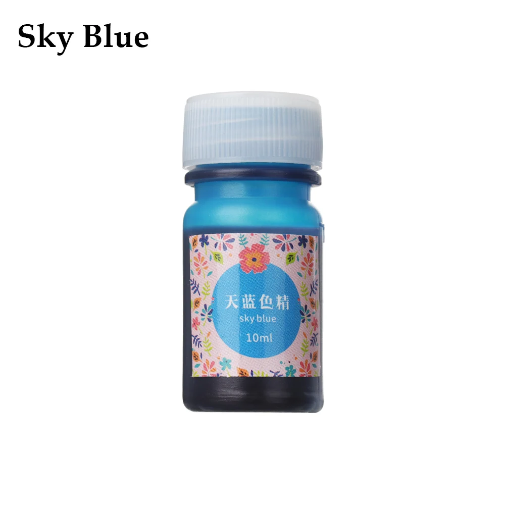 sky blue 10 г 13 цветов высокая концентрация эпоксидный УФ Смола окрашивающий краситель пигмент ручной работы DIY аксессуары для изготовления ювелирных изделий без запаха - Цвет: sky blue