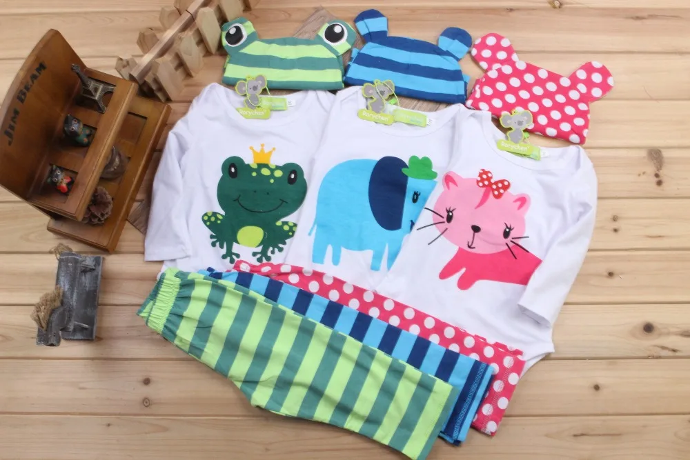 3 шт./комплект детский хлопковый комбинезон с длинными рукавами шапка и штаны|baby