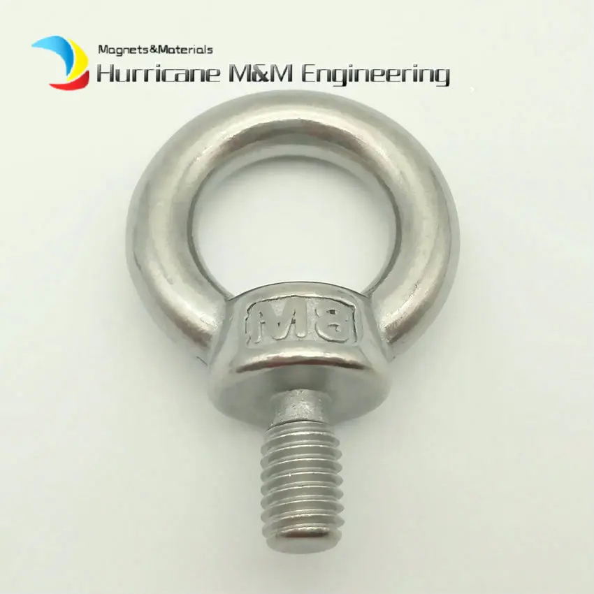 10 шт. M3 M4 M5 M6 M8 M10 M12 M20 M30 подъемный болт крючок 304 нержавеющая сталь подъемные детали резьбовое соединение|lifting