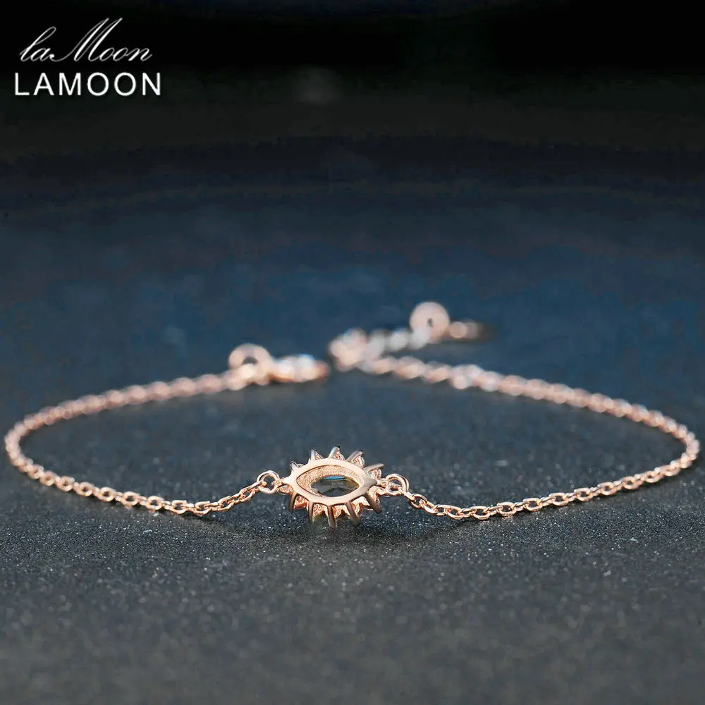 Женский серебряный браслет lamon 925 пробы с цитрином драгоценный камень 18 К розовое