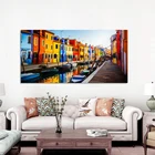 Ландшафт современного города лодки постеры и принты настенная живопись на холсте Венеция-город на воде изображение для украшения гостиной без рамки