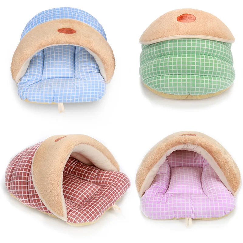 Домик для домашних животных мягкая теплая зимняя кровать собак кошек флисовая