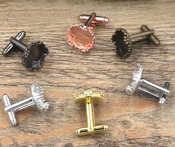 Пустые мужские металлические запонки основания с фотоэлементами резиновые