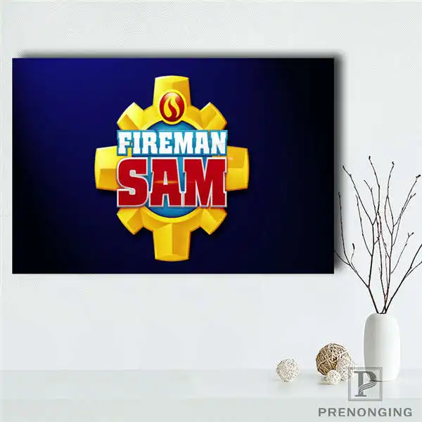 Canvas Poster Холст постер из шелковой ткани Пожарный Сэм на заказ бумага Классическая картина ретро ПЕЧАТЬ Плакаты Плакат домашний Декор#190114 - Цвет: Canvas Poster