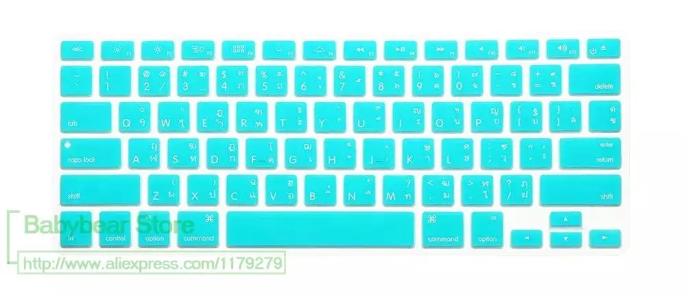 

Thai Keyboard Cover Skin for MacBook Air 13 15 Pro Retina 13.3 15.4 Thailand keyboard Protector for Apple Mac book keyboard