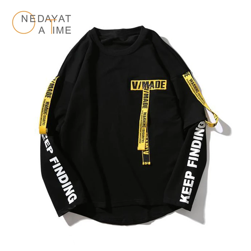

Новейший бренд Eden Футболка мужская 3d Рубашка печать лента с буквами Harajuku хлопок длинный рукав Панк футболка модные повседневные топы
