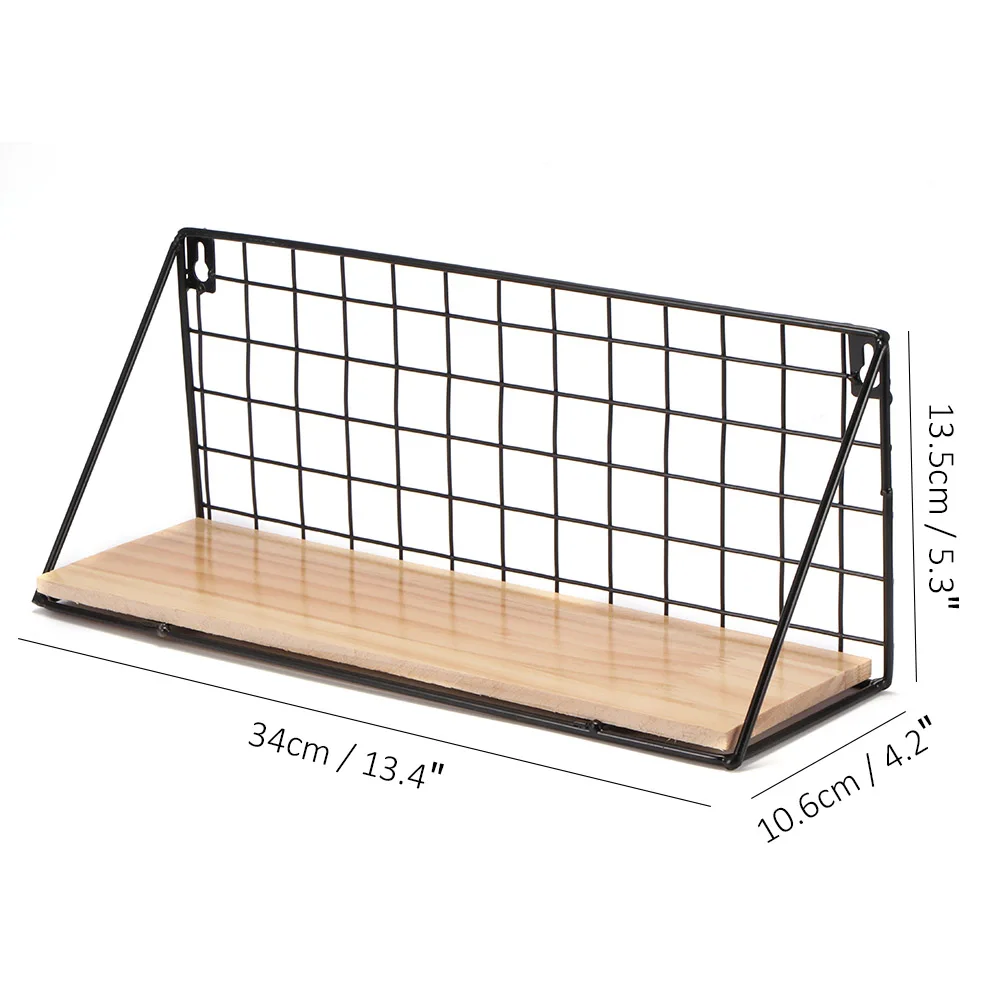 Baffect домашнего хранения полки деревянные железные держатели для стены ремесел