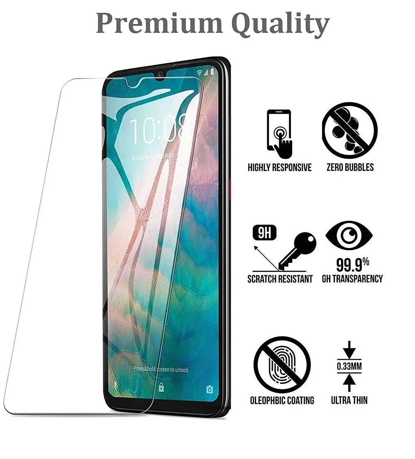 Ультратонкое защитное закаленное стекло для ZTE Blade V 10 V10 Vita взрывобезопасная