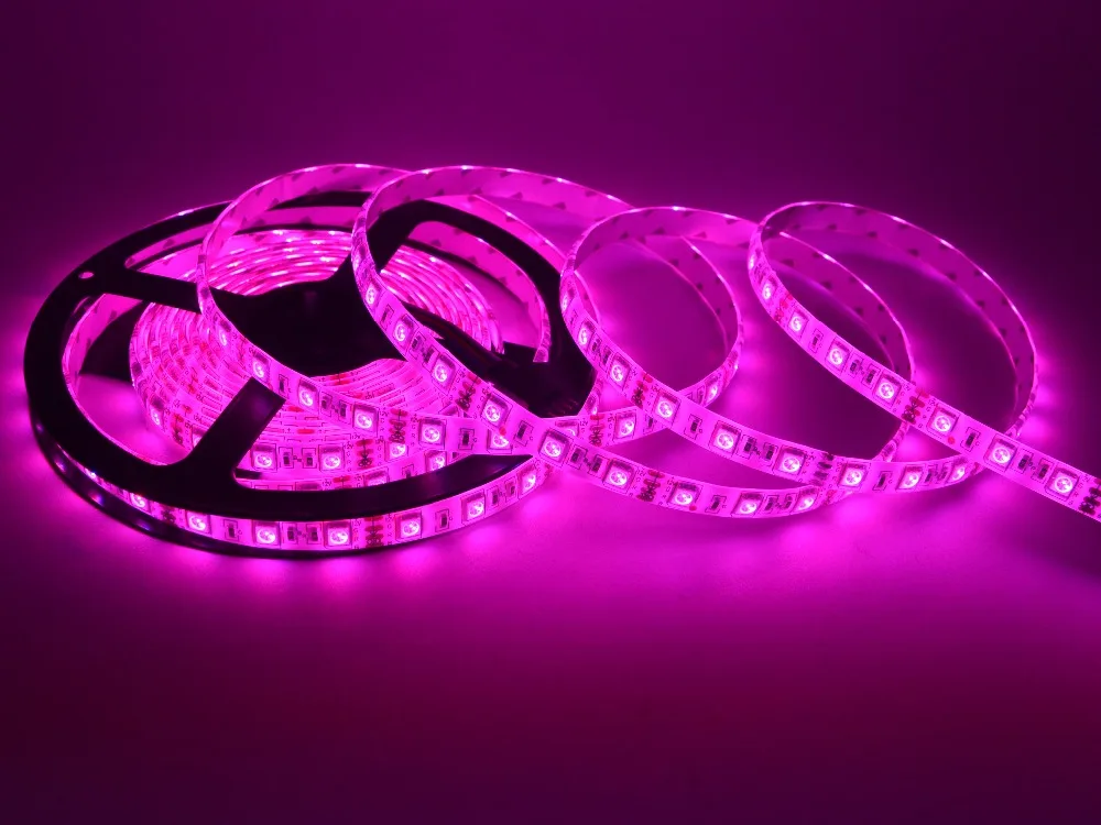 Светодиодная лента 5050 DC 12V Гибкая лампа 60 LED/m 5 м/лот RGB/белый/теплый