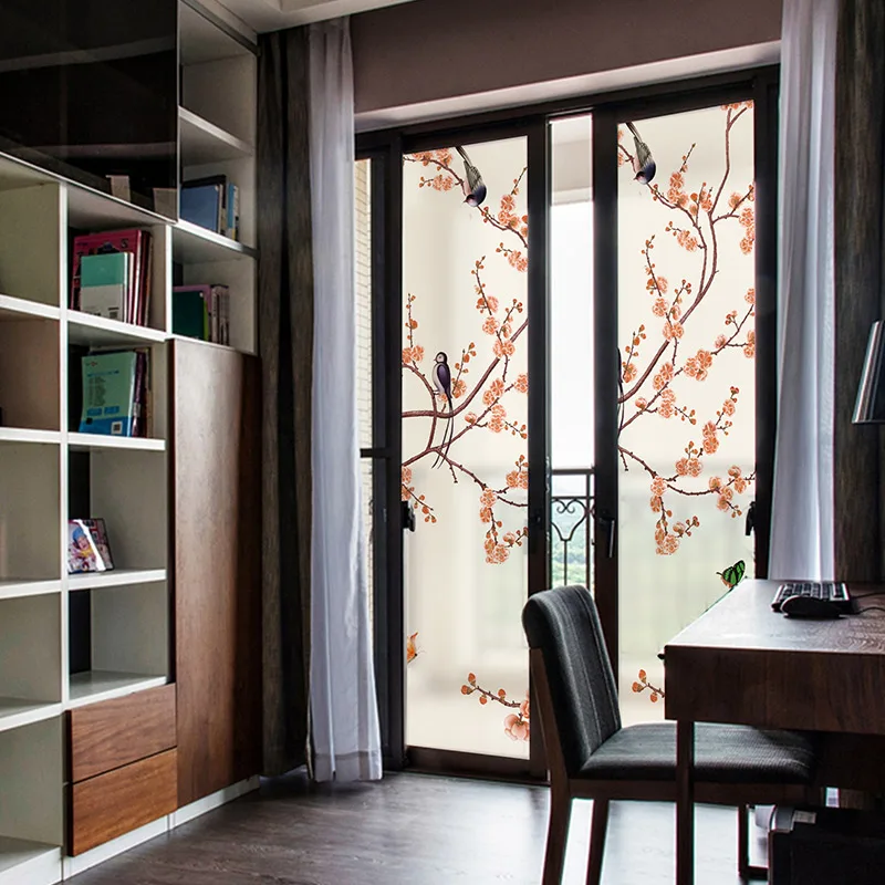 Подгонянное скользящее стекло окна двери стикер прозрачное Непрозрачное