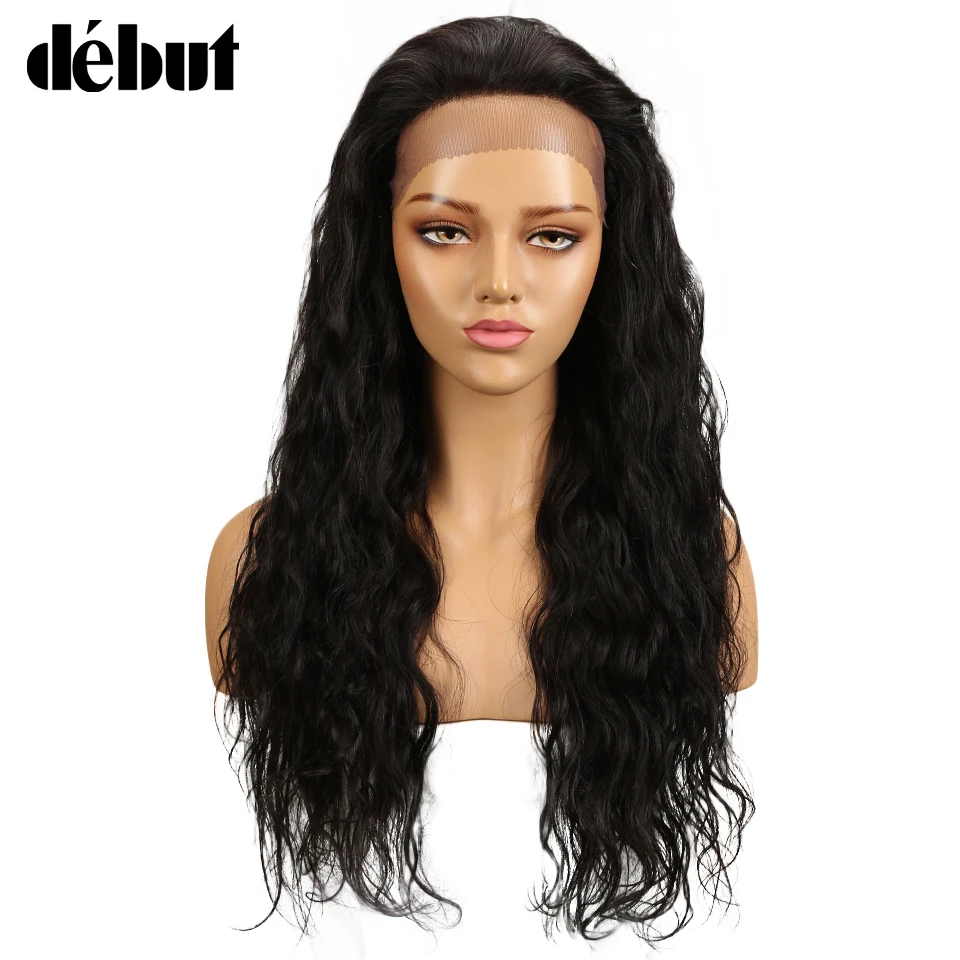 Дебютные искусственные волосы для женщин черные волнистые 26 дюймов Парики
