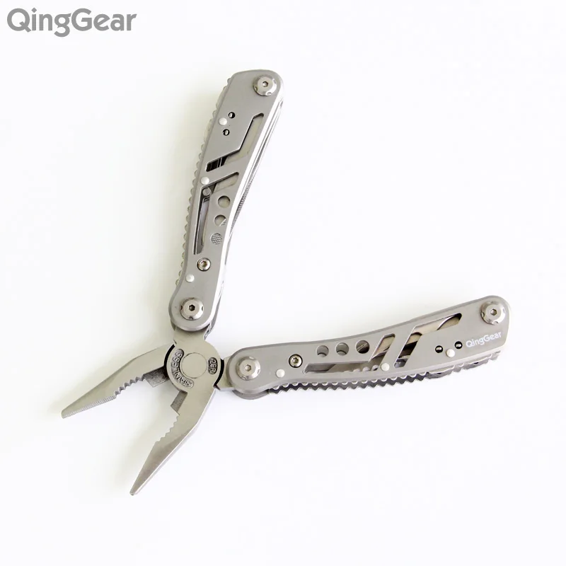 QingGear Мульти плоскогубцы; Набор инструментов нож отвертка открывашка для жестяных бутылок напильник