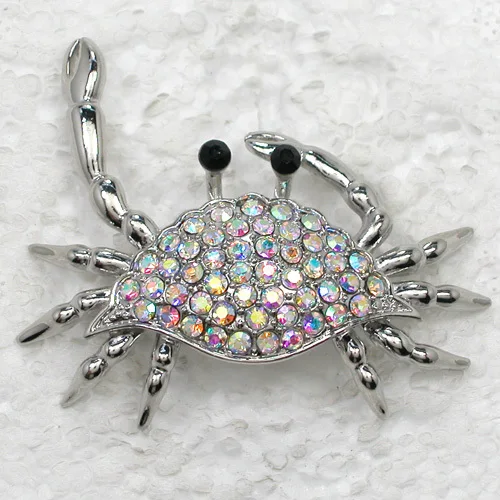 60 шт./партия смешанные цвета (можно заметить цвет) оптовая продажа брошь Краб C101852