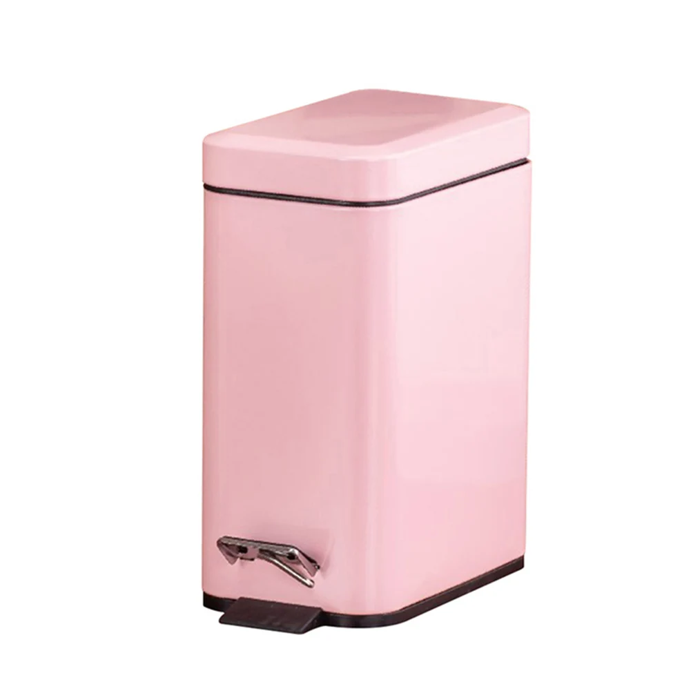 Pink Мусорное ведро с педалью, мусорное ведро для дома, бесшумное кухонное мусорное ведро из нержавеющей стали с вкладышем FAS - Цвет: Pink