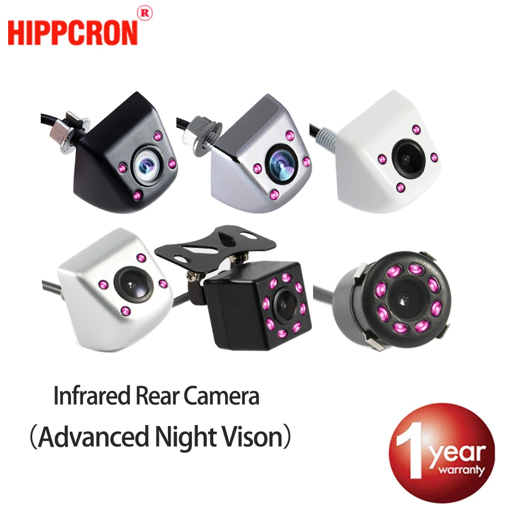 Камера заднего вида Hippcron инфракрасная парковочная камера с ночным видением для