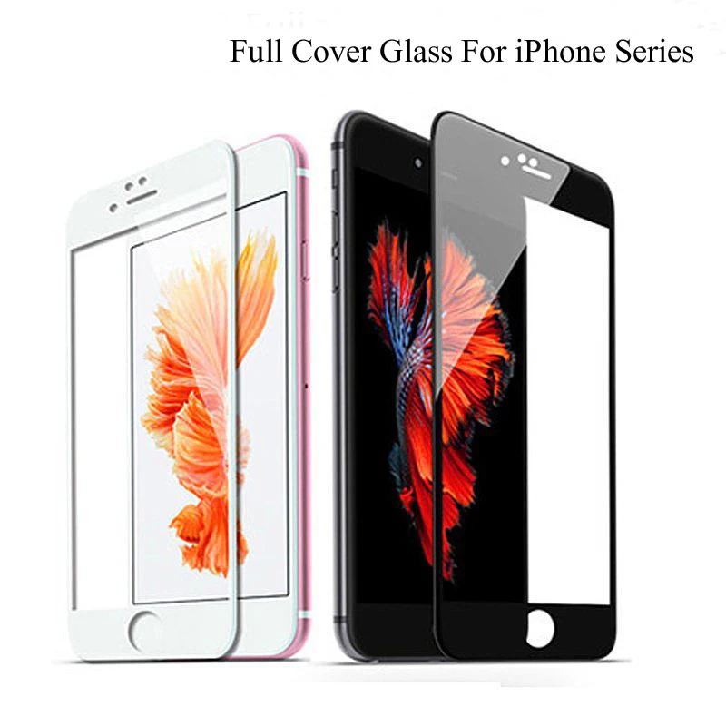 3D 9 H полный охват крышка Закаленное стекло для iPhone 6 6s плюс 5 5S SE экран протектор