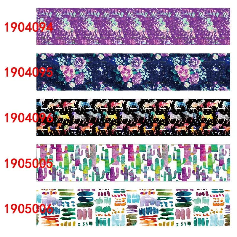 

Банты для волос из материала, красивые ленты с принтом цветов и единорогов, эластичные ленты с цветочным и единорогом