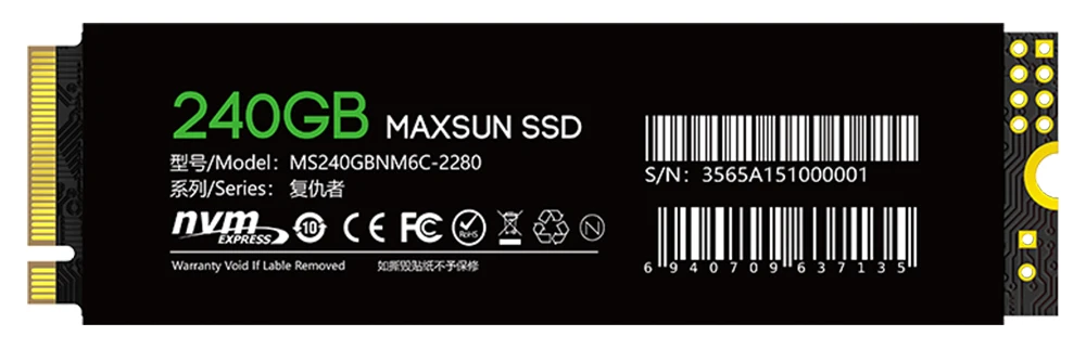 MAXSUN 2280 m2 ssd 120 ГБ 128 ГБ 240 ГБ 256 ГБ ssd m2 SMI 2263XT PCIe Gen3 X 4 m.2 nvme ssd 1500 МБ/с./с гарантия 3 года настольный ноутбук