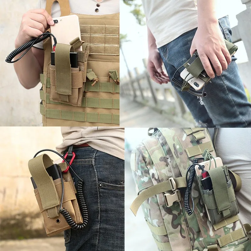 

Military Radio Walkie Talkie Holder Bag Magazine Mag Pocket Pouch 1000D nylon Tactical Package Molle Pouch Sports Pendant