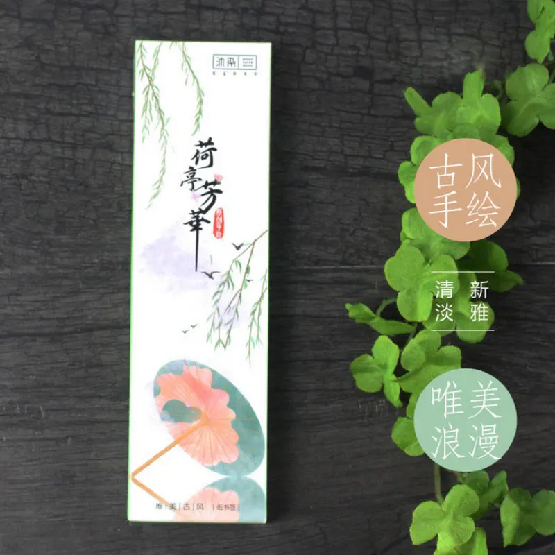 30 шт./кор. винтажная декорация бумага лотоса закладки держатель для книг карты