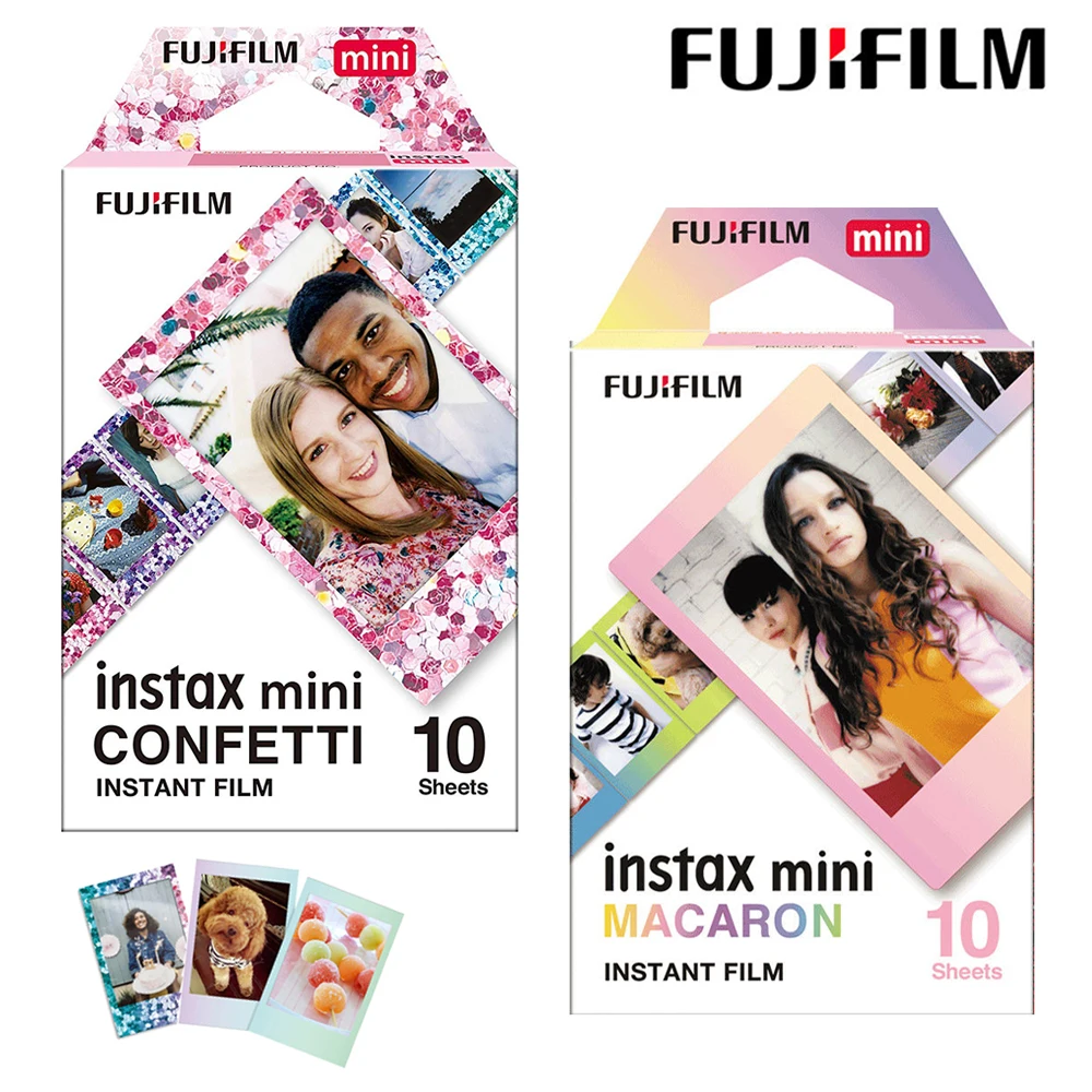 Пленка Fujifilm Instax Mini конфетти + Макаруны цветная пленка 9 20 шт. для камеры Fuji Instant 8 7s 70