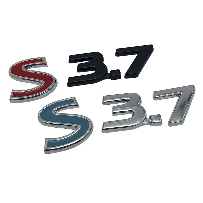 3,7 S 3D автомобильный значок металлическая эмблема наклейка на автомобиль сзади для багажника, бампера наклейка для Infiniti Q50 Q50L Q30 Q70-М G37 G25 QX70 FX35 FX37