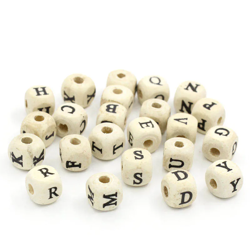 DoreenBeads 200/300 шт деревянные бусы ручной работы Природный Алфавит буквы данные в