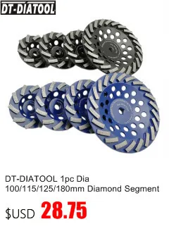 DT-DIATOOL, 1 шт., Профессиональные алмазные сверла с мокрой сваркой M14 или 5/8-11, резьбовые сверла для твердого гранита