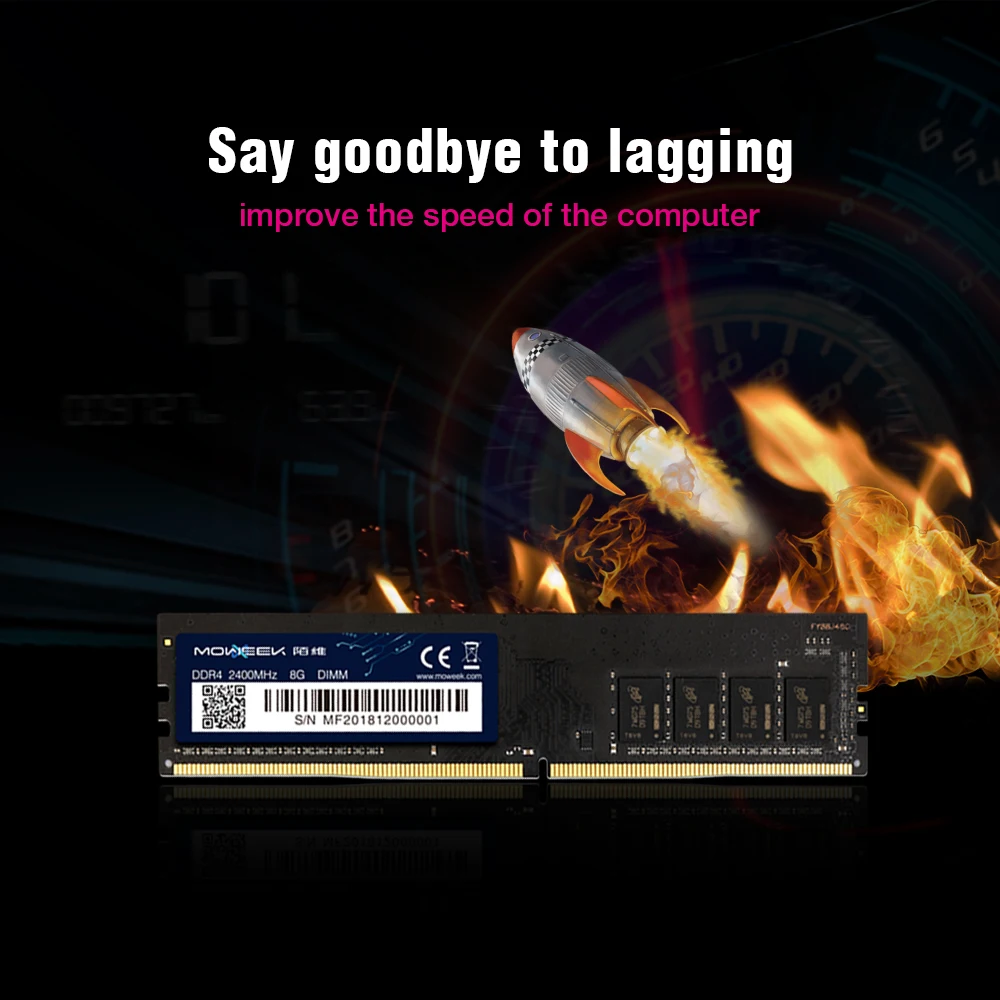 Moweek оперативная Память ddr4 4 ГБ 8 ГБ оперативной памяти, 16 Гб встроенной памяти компьютера 2400 МГц 288PIN 1,2 V для настольного компьютера