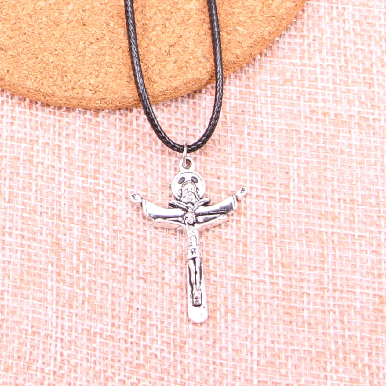 Ожерелье-цепочка из кожи с черным кожаным шнуром 20 шт. | Украшения и аксессуары