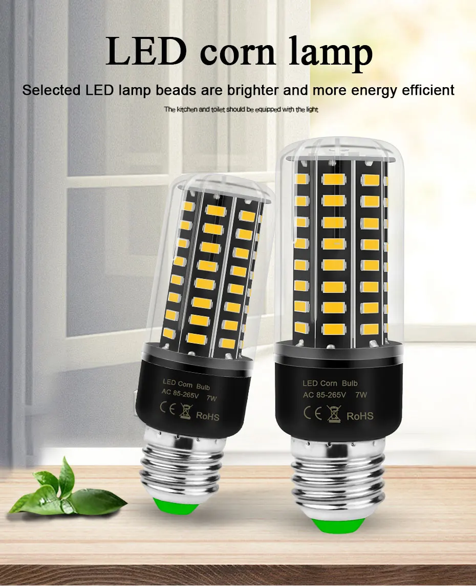 E27 светодиодный лампы 220V E14 светодиодный светильник мозоли 110V SMD 5736 28 40 72 108 132 156 светодиодный ы энергосберегающие ампулы светодиодный настенный светильник для украшения дома