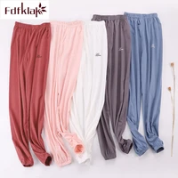 fdfklak cotton pajama pants for women spring autumn sleeping pant lounge wear trouser home pants loose large size pijama pant
