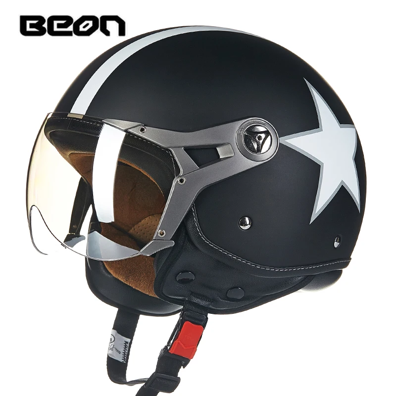 Унисекс BEON летний винтажный мотоциклетный шлем 3/4 face Casco capacete DOT approved four seasons для B100