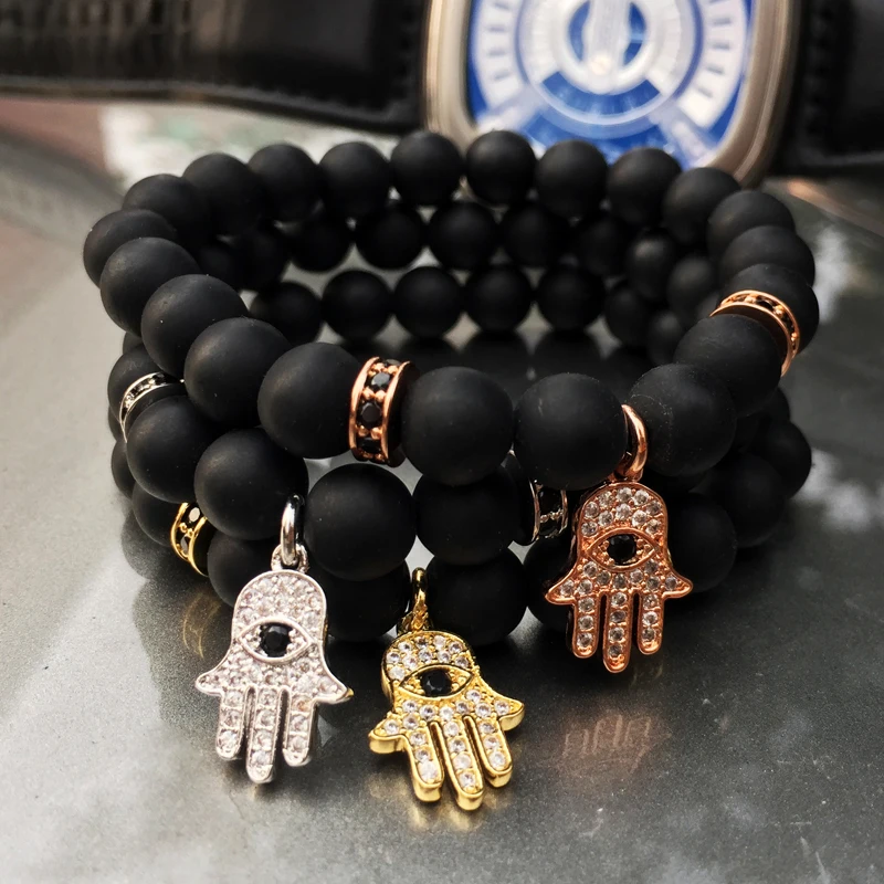 Магия рыба браслеты бусы натуральный камень ручной Форма Меди инкрустированные