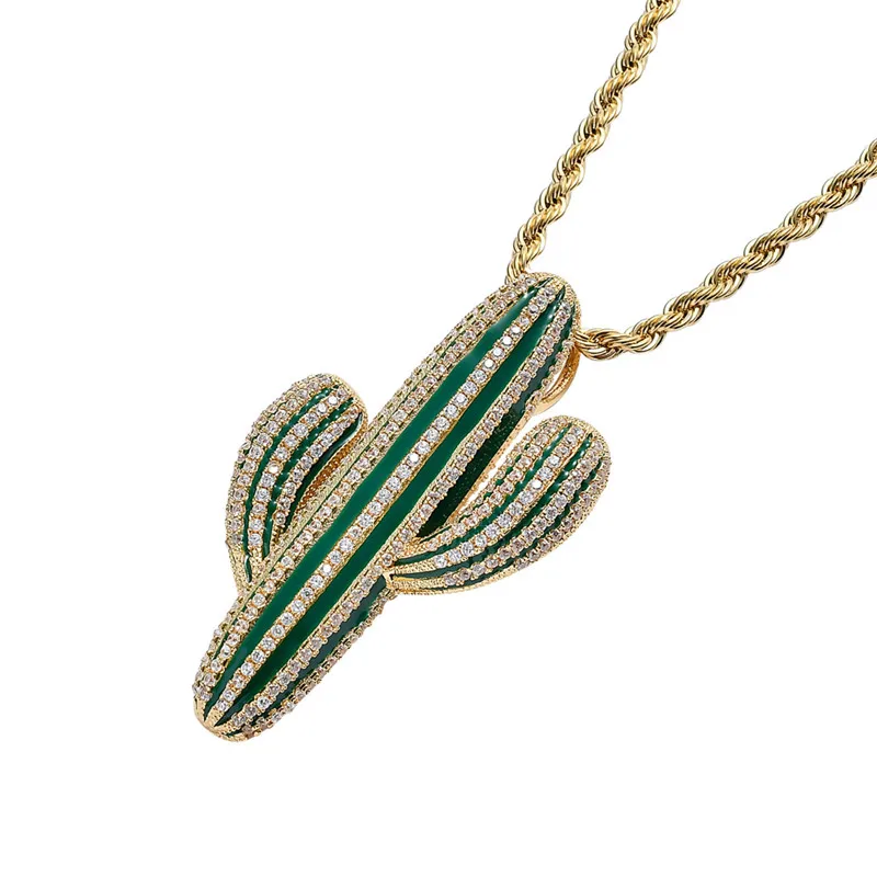 Мужское ожерелье с подвеской в виде кактуса 2 цвета | Украшения и аксессуары