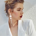 Новые длинные висячие серьги Dvacaman с бусинами из искусственного жемчуга и кисточками, индийские свадебные женские массивные висячие серьги, свадебные украшения YY40