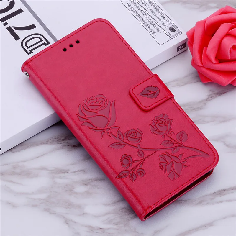 Кожаный чехол-кошелек PDGB для samsung Glalxy S10 Lite A750 J4 J6 Plus Prime J2 Pro J1 J3 J5 J7 откидная крышка с 3D тиснением цветок
