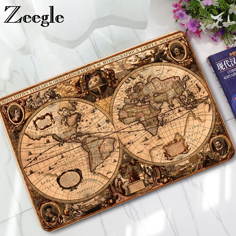 

Резиновый дверной коврик Zeegle, Нескользящий Впитывающий ковер для ванной комнаты, кухни, гостиной