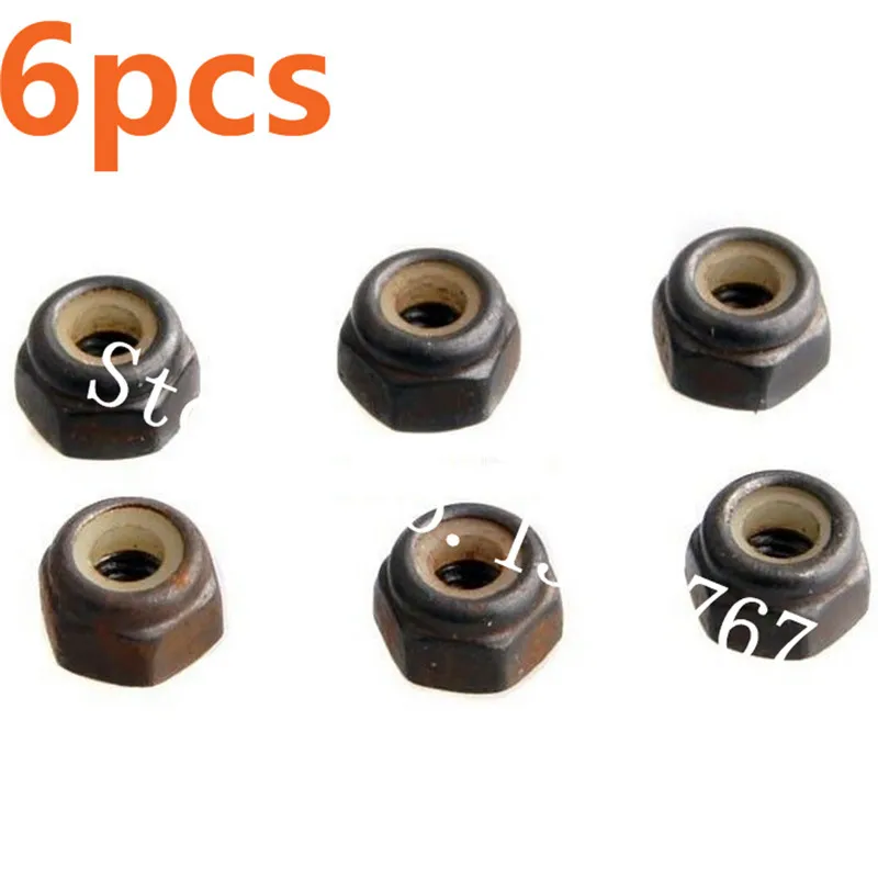 6pcs 02102 85793 Nylon Nut M3 3mm Thread - Behemoth For 1/10 HSP HiSpeed Parts RC Car Buggy Truck | Игрушки и хобби