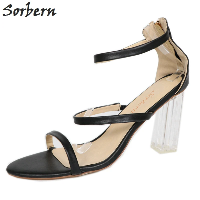 

Sorbern Designer Sandals Clear Square Heels Women Heel Sandals Summer Women Shoes Sandals Sandalis Mujer 2019 Sandales Femmes