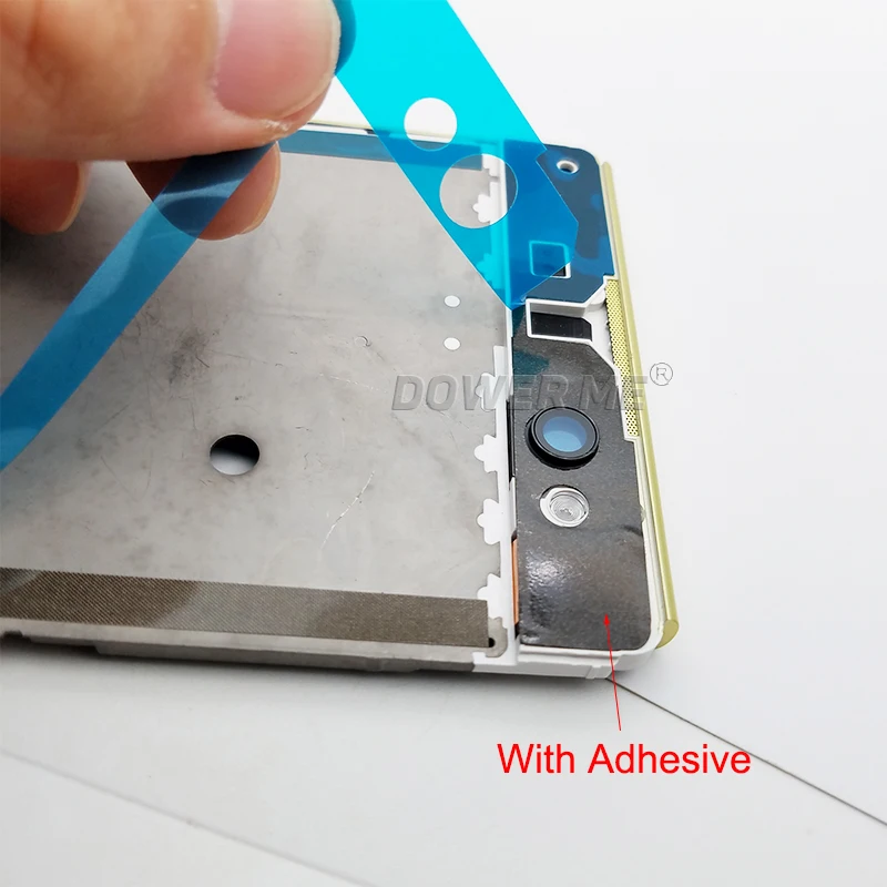 Dower Me XAU Middle Frame Chassis Bezel Plate With Adhesive Sticker For Sony Xperia XA Ultra C6 F3216 F3215 F3211/12/13 6"