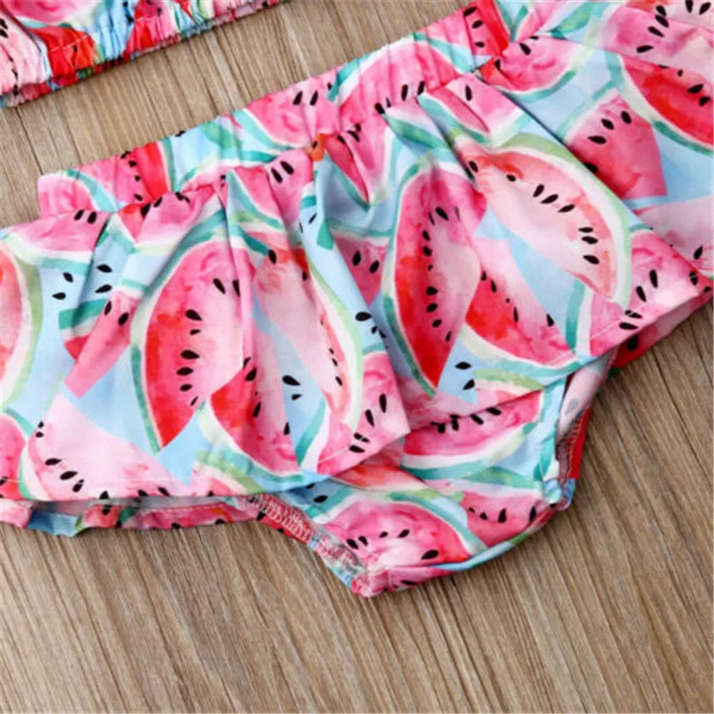 Одежда с рисунком арбуза для девочек новинка 2019 новорожденных укороченный топ