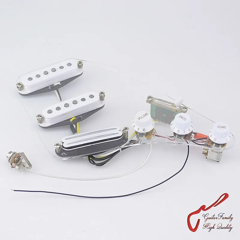 

1 Set GuitarFamily Wiring Harness SSH Electric Guitar Pickup White ( #0008 )
