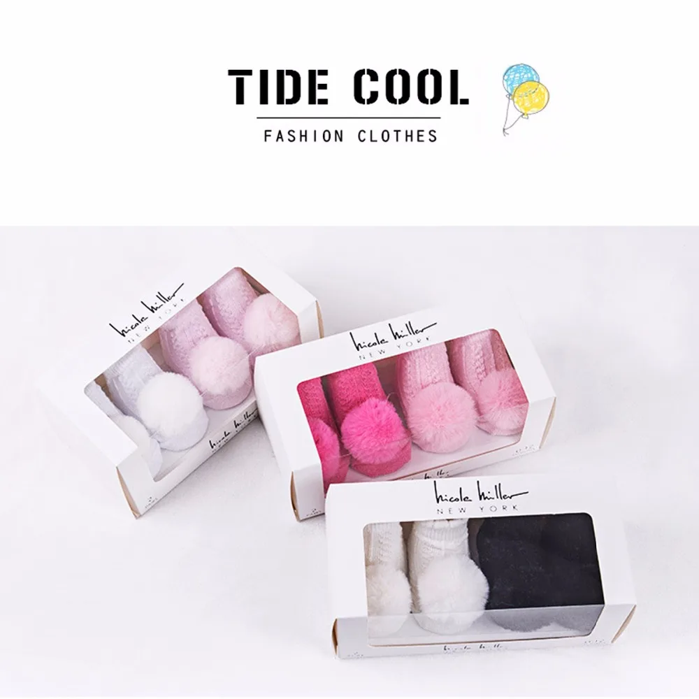 2 пар/уп. детские шорты с помпонами для девочек дышащие носки из хлопка малышей