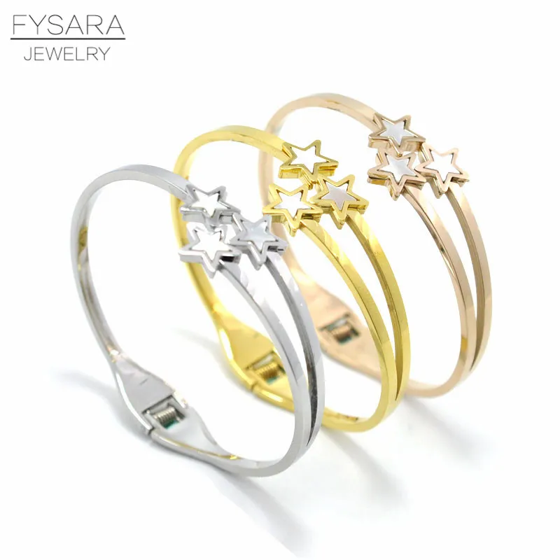 FYSARA ювелирные изделия из титановой стали белый корпус браслеты манжеты и для