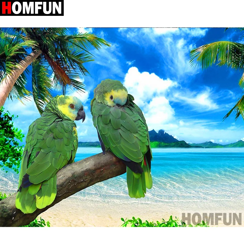 Алмазная 5d-картина HOMFUN Морской попугай вышивка крестиком с полными