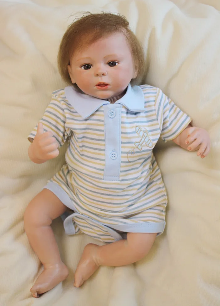 

45cm NPK reborn babies dolls soft silicone handmade boy reborn infant toddler realistic bebe alive dolls bonecas toy brinquedos