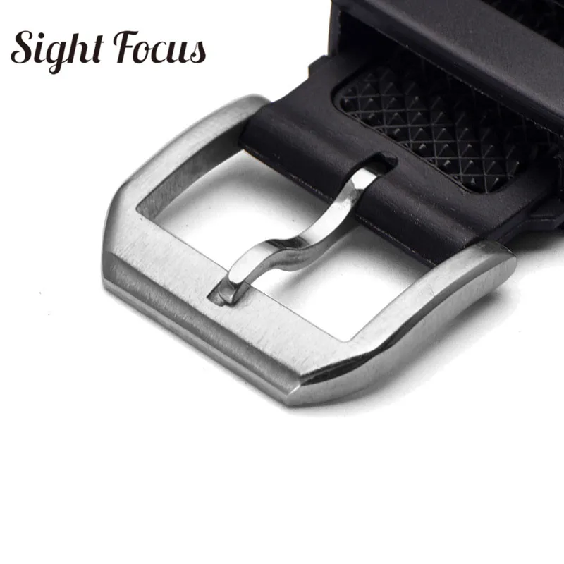 Curved End 22mm Flexible Silicone Rubber Silicone Watch Band Replacement for IWC Strap IW390209 502 211 Wristwatch Bracelet Band