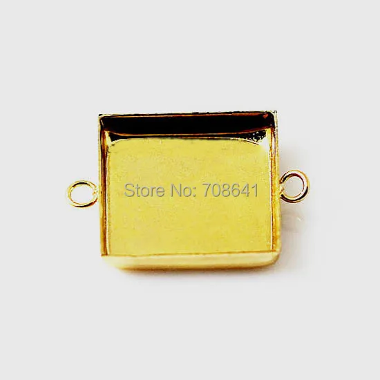 Пустая квадратная глубокая рамка-лоток с 2 соединителями для браслетов основы